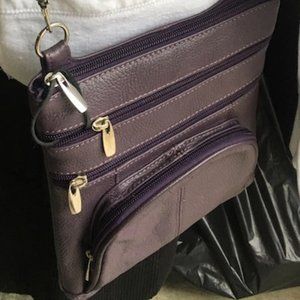 Purple Crossbody Purse with MANY Pockets
